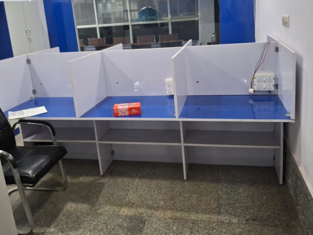 Workstations on the office floor